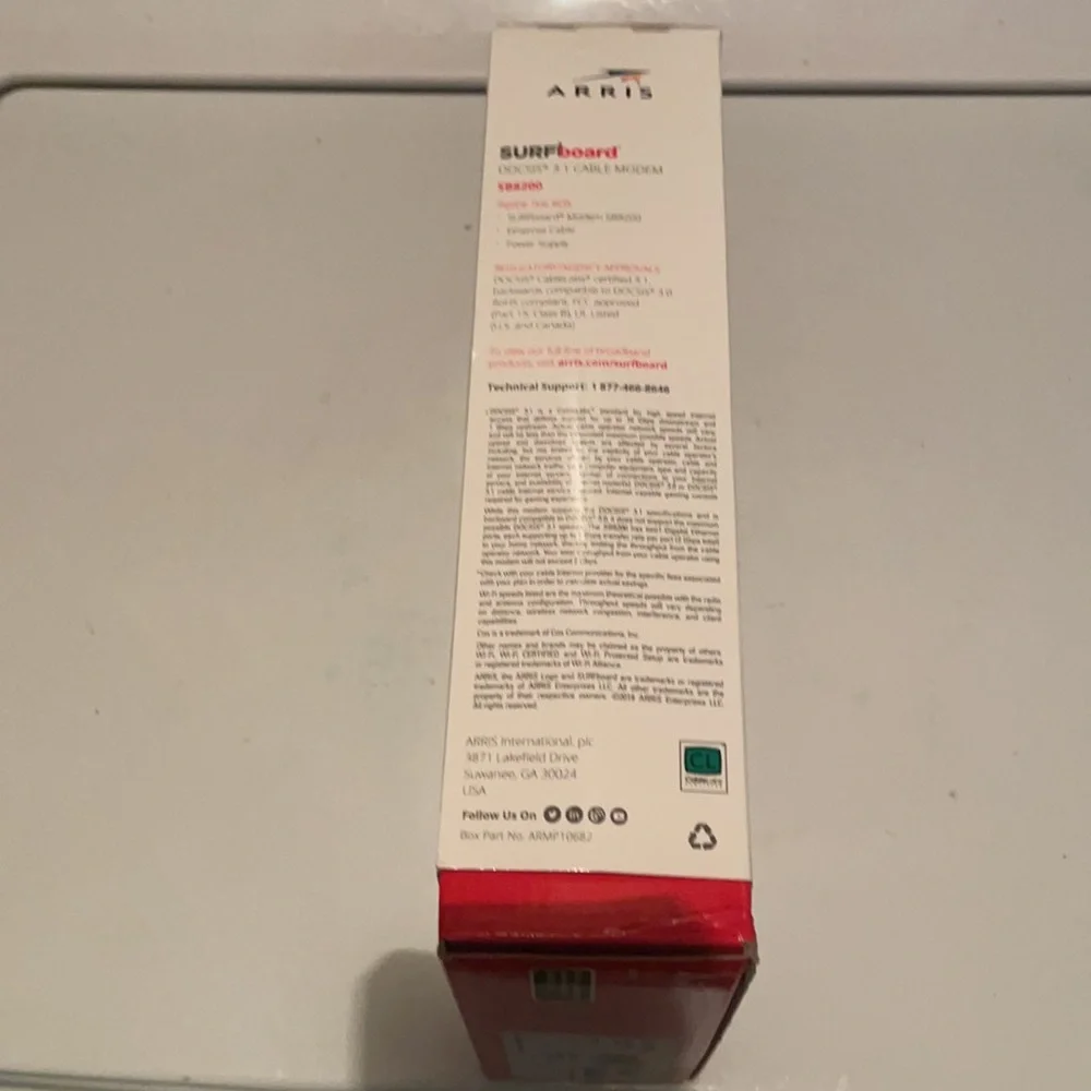 ARRIS Surfboard SB8200 DOCSIS 3.1 Cable modem 2 1GB+ Illuminate monthly fees